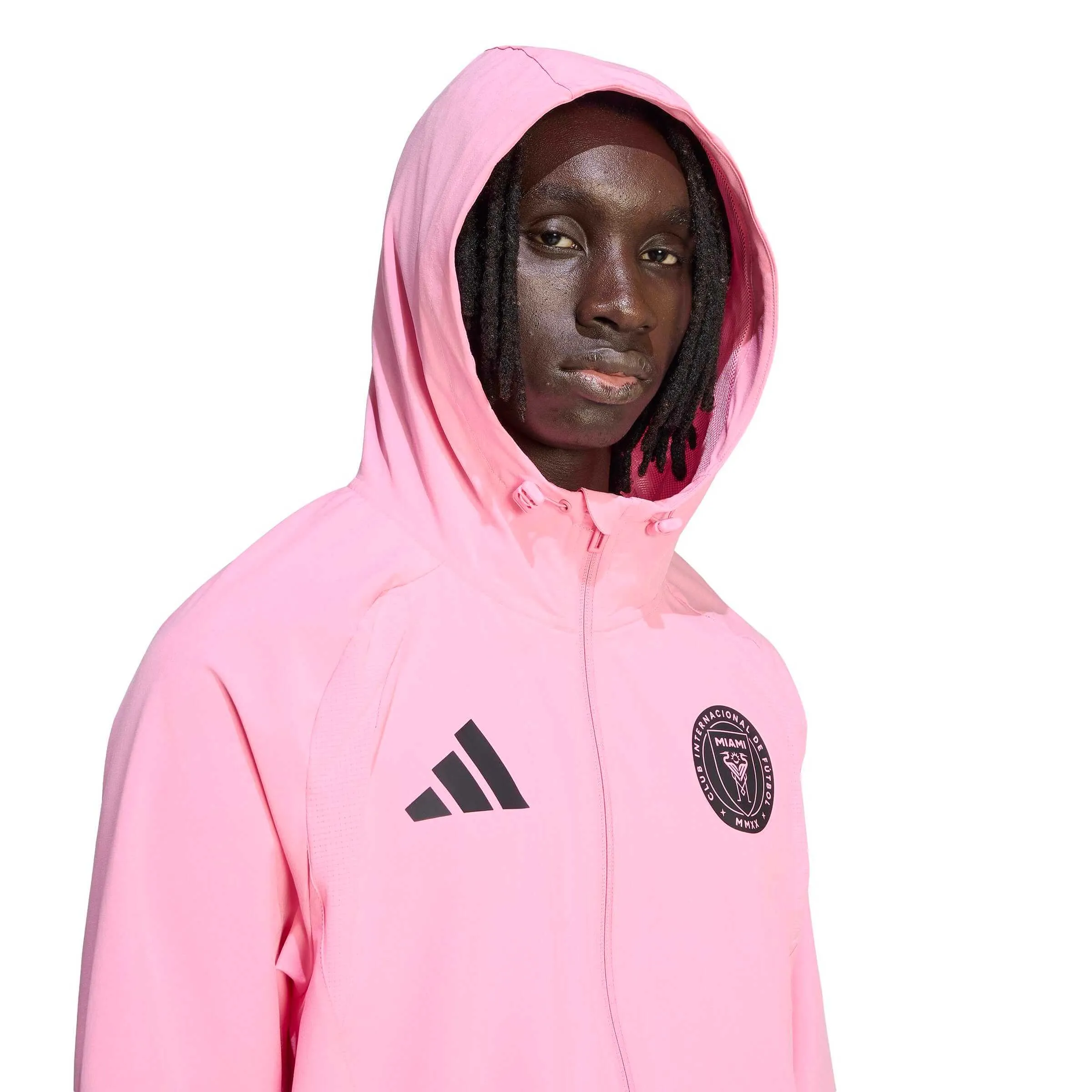 adidas 2026 Inter Miami Men's Travel Full-Zip Windbreaker - Image 4