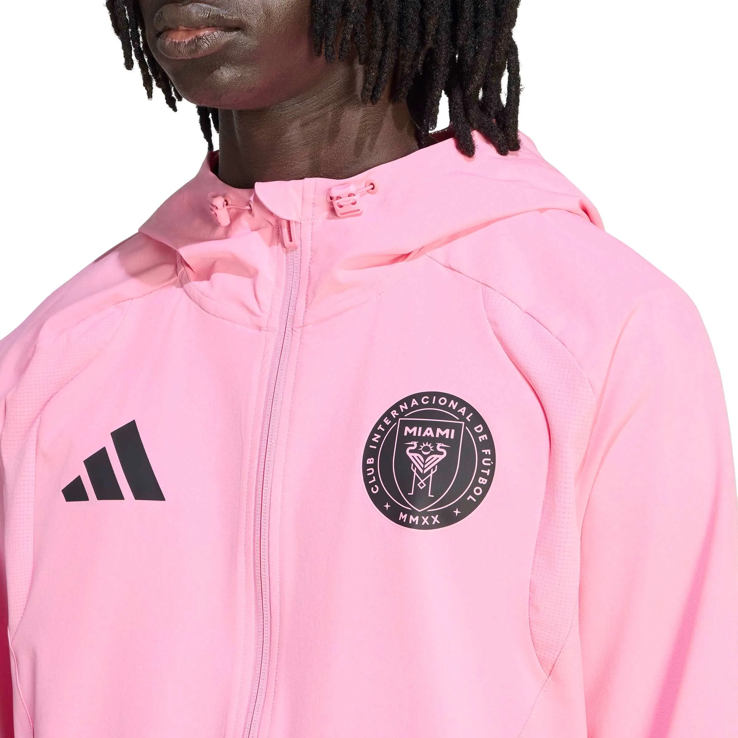 adidas 2026 Inter Miami Men's Travel Full-Zip Windbreaker - Image 5